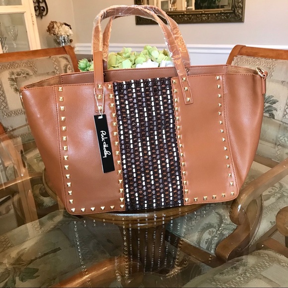 Pink Haley Handbags - Oversized Handbag Studded Tote